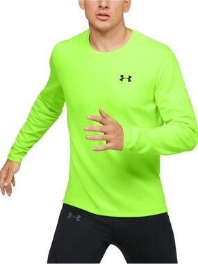 Under Armour Mens Large Long Sleeve Training Tshirt Heatgear Fitted Running